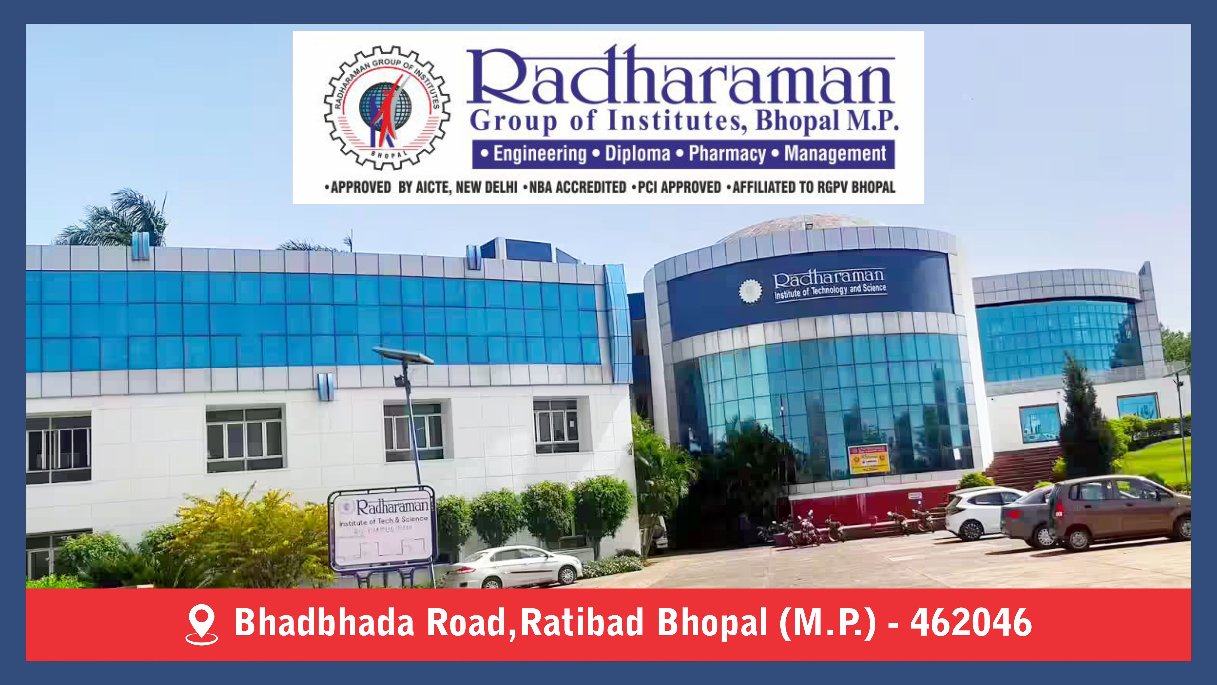 out side view of Radharaman Group of Institutes, Ratibad